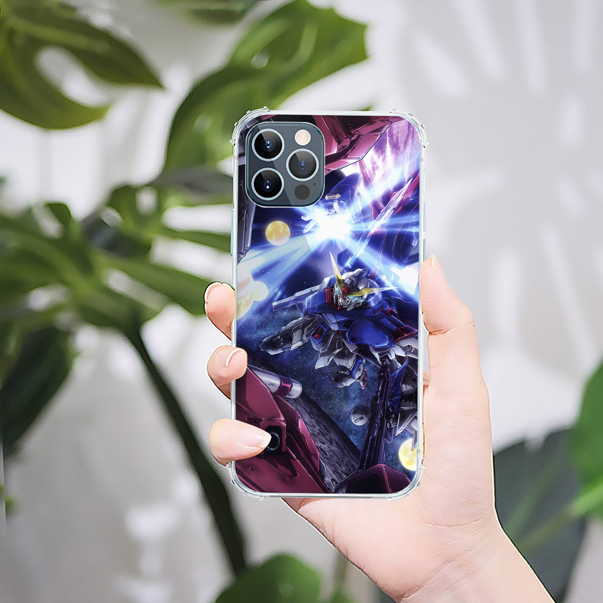 （画像用） 機動戦士ガンダム Mobile Suit Gundam 【iPhone 12シリーズ対応】透明スマホケース（クリアソフトケース）